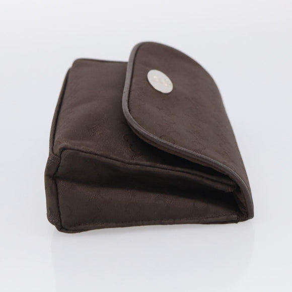 CELINE C Macadam Canvas Pouch Brown Silver Auth 215614