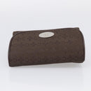 CELINE C Macadam Canvas Pouch Brown Silver Auth 215614-6