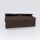CELINE C Macadam Canvas Pouch Brown Silver Auth 215614-7