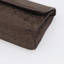 CELINE C Macadam Canvas Pouch Brown Silver Auth 215614-8