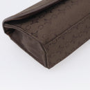 CELINE C Macadam Canvas Pouch Brown Silver Auth 215614-9