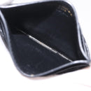 Saint Laurent Cassandra Card Case Leather Black Gold Auth 215617V-14