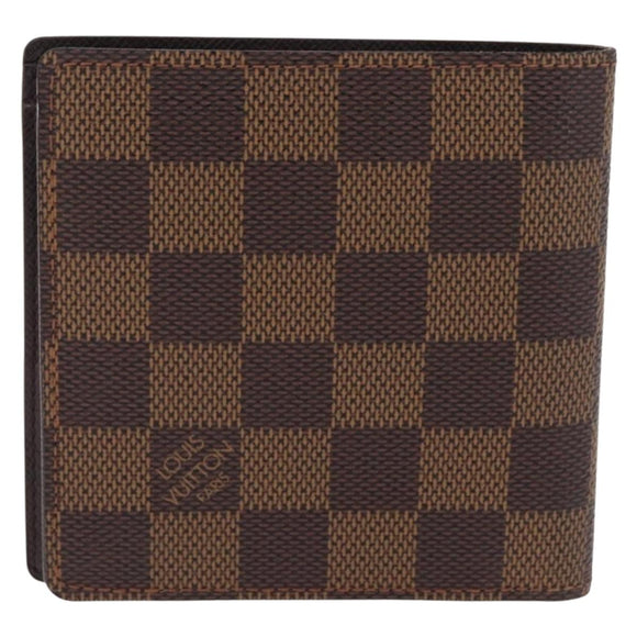 LOUIS VUITTON Damier Ebene Portefeuille Marco Wallet N61675 LV Auth 215619V
