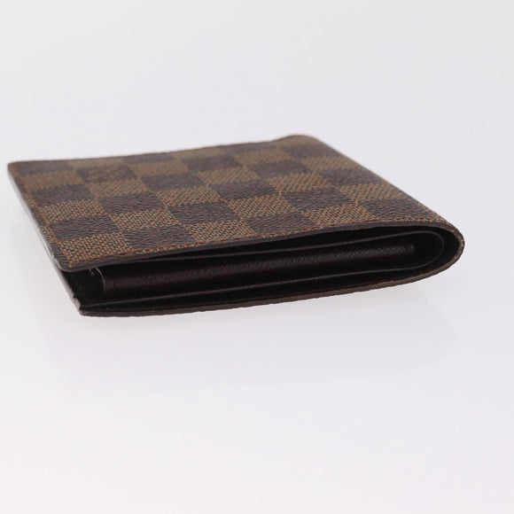 LOUIS VUITTON Damier Ebene Portefeuille Marco Wallet N61675 LV Auth 215619V