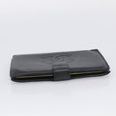 CHANEL Wallet Caviar Skin Black Gold CC Auth 215620-6