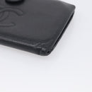 CHANEL Wallet Caviar Skin Black Gold CC Auth 215620-8