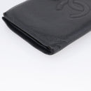 CHANEL Wallet Caviar Skin Black Gold CC Auth 215620-9