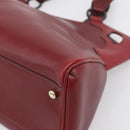 Cartier Hand Bag Leather Bordeaux Auth 215659V-10