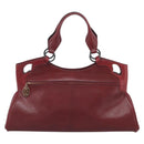 Cartier Hand Bag Leather Bordeaux Auth 215659V-3