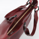 Cartier Hand Bag Leather Bordeaux Auth 215659V-6