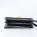 GUCCI Shoulder Bag Leather Black Gold Auth 215668-11