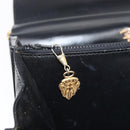 GUCCI Shoulder Bag Leather Black Gold Auth 215668-26