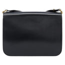 GUCCI Shoulder Bag Leather Black Gold Auth 215668-3