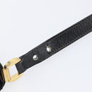 GUCCI Shoulder Bag Leather Black Gold Auth 215668-9