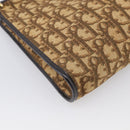 Christian Dior Trotter Canvas Shoulder Bag Beige Gold Auth 215669-13