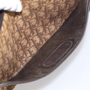 Christian Dior Trotter Canvas Shoulder Bag Beige Gold Auth 215669-19