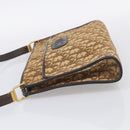 Christian Dior Trotter Canvas Shoulder Bag Beige Gold Auth 215669-4