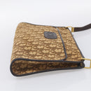 Christian Dior Trotter Canvas Shoulder Bag Beige Gold Auth 215669-5