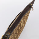 Christian Dior Trotter Canvas Shoulder Bag Beige Gold Auth 215669-6