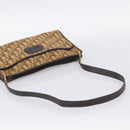 Christian Dior Trotter Canvas Shoulder Bag Beige Gold Auth 215669-7