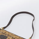 Christian Dior Trotter Canvas Shoulder Bag Beige Gold Auth 215669-8
