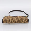 Christian Dior Trotter Canvas Shoulder Bag Beige Gold Auth 215669-9