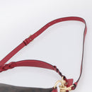 Coach Shoulder Bag Leather 2way Brown Gold Auth 215673A-10