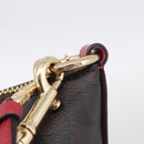 Coach Shoulder Bag Leather 2way Brown Gold Auth 215673A-18