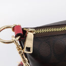 Coach Shoulder Bag Leather 2way Brown Gold Auth 215673A-19
