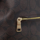 Coach Shoulder Bag Leather 2way Brown Gold Auth 215673A-25