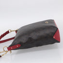 Coach Shoulder Bag Leather 2way Brown Gold Auth 215673A-4