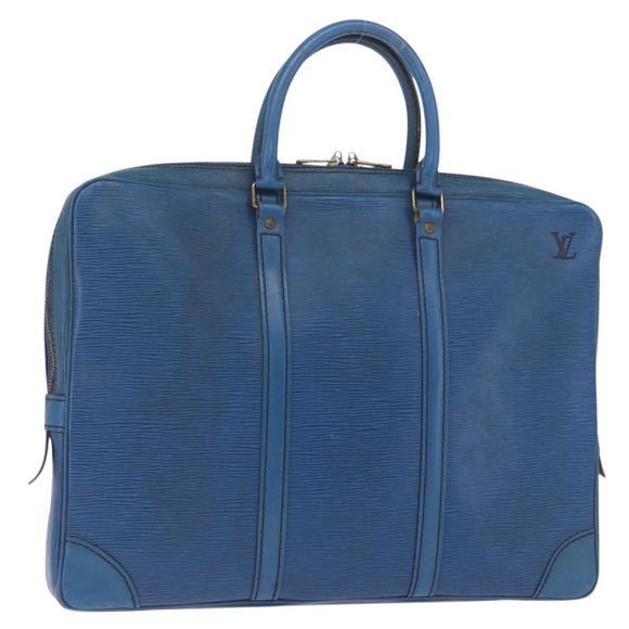 LOUIS VUITTON Epi Porte Documents Voyage Business Bag Blue M54475 LV Auth 215686