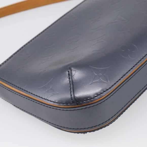 LOUIS VUITTON Monogram Mat Fowler Hand Bag Navy M55145 LV Auth 215690A