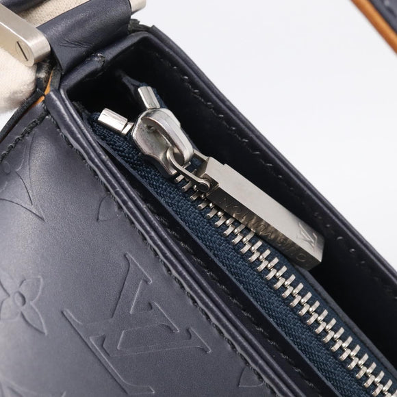 LOUIS VUITTON Monogram Mat Fowler Hand Bag Navy M55145 LV Auth 215690A