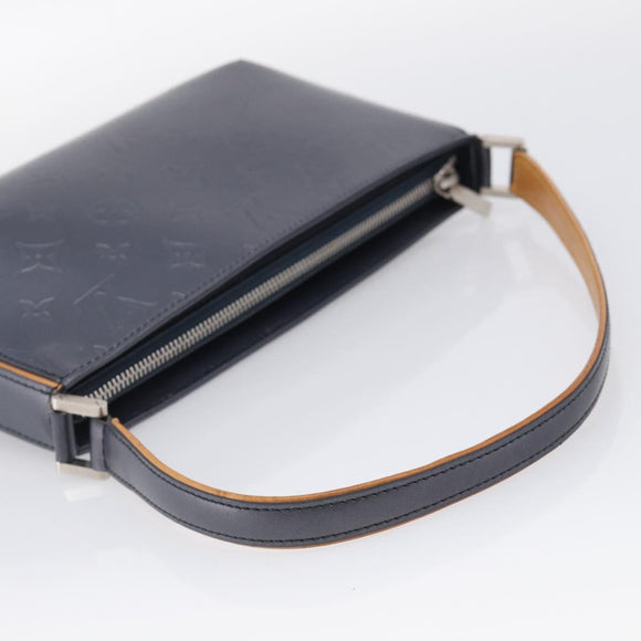 LOUIS VUITTON Monogram Mat Fowler Hand Bag Navy M55145 LV Auth 215690A
