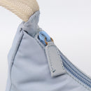 PRADA Accessory Pouch Nylon Light Blue Silver Auth 215692A-15