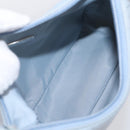 PRADA Accessory Pouch Nylon Light Blue Silver Auth 215692A-17