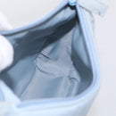 PRADA Accessory Pouch Nylon Light Blue Silver Auth 215692A-18