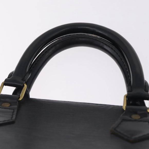 LOUIS VUITTON Epi Sac Triangle Hand Bag Black M52092 LV Auth 215696