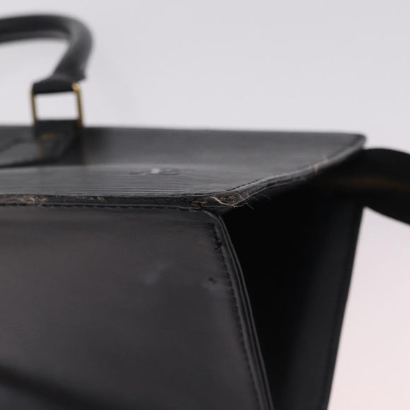 LOUIS VUITTON Epi Sac Triangle Hand Bag Black M52092 LV Auth 215696