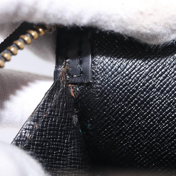 LOUIS VUITTON Epi Sac Triangle Hand Bag Black M52092 LV Auth 215696