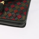 Bottega Veneta INTRECCIATO Waist Bag Leather Green Gold Auth 215702-12