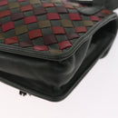 Bottega Veneta INTRECCIATO Waist Bag Leather Green Gold Auth 215702-14