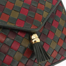 Bottega Veneta INTRECCIATO Waist Bag Leather Green Gold Auth 215702-15