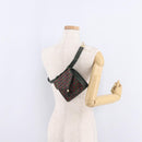 Bottega Veneta INTRECCIATO Waist Bag Leather Green Gold Auth 215702-26