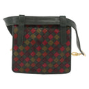 Bottega Veneta INTRECCIATO Waist Bag Leather Green Gold Auth 215702-3