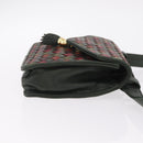 Bottega Veneta INTRECCIATO Waist Bag Leather Green Gold Auth 215702-4