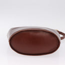 Salvatore Ferragamo Gancini Shoulder Bag Leather Brown Gold Auth 215708-11