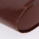 Salvatore Ferragamo Gancini Shoulder Bag Leather Brown Gold Auth 215708-12