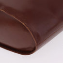 Salvatore Ferragamo Gancini Shoulder Bag Leather Brown Gold Auth 215708-13